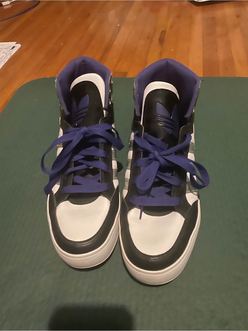 Adidas Hard Court Hi Big Logo G98513 Purple Black White Men's Size 10 2013